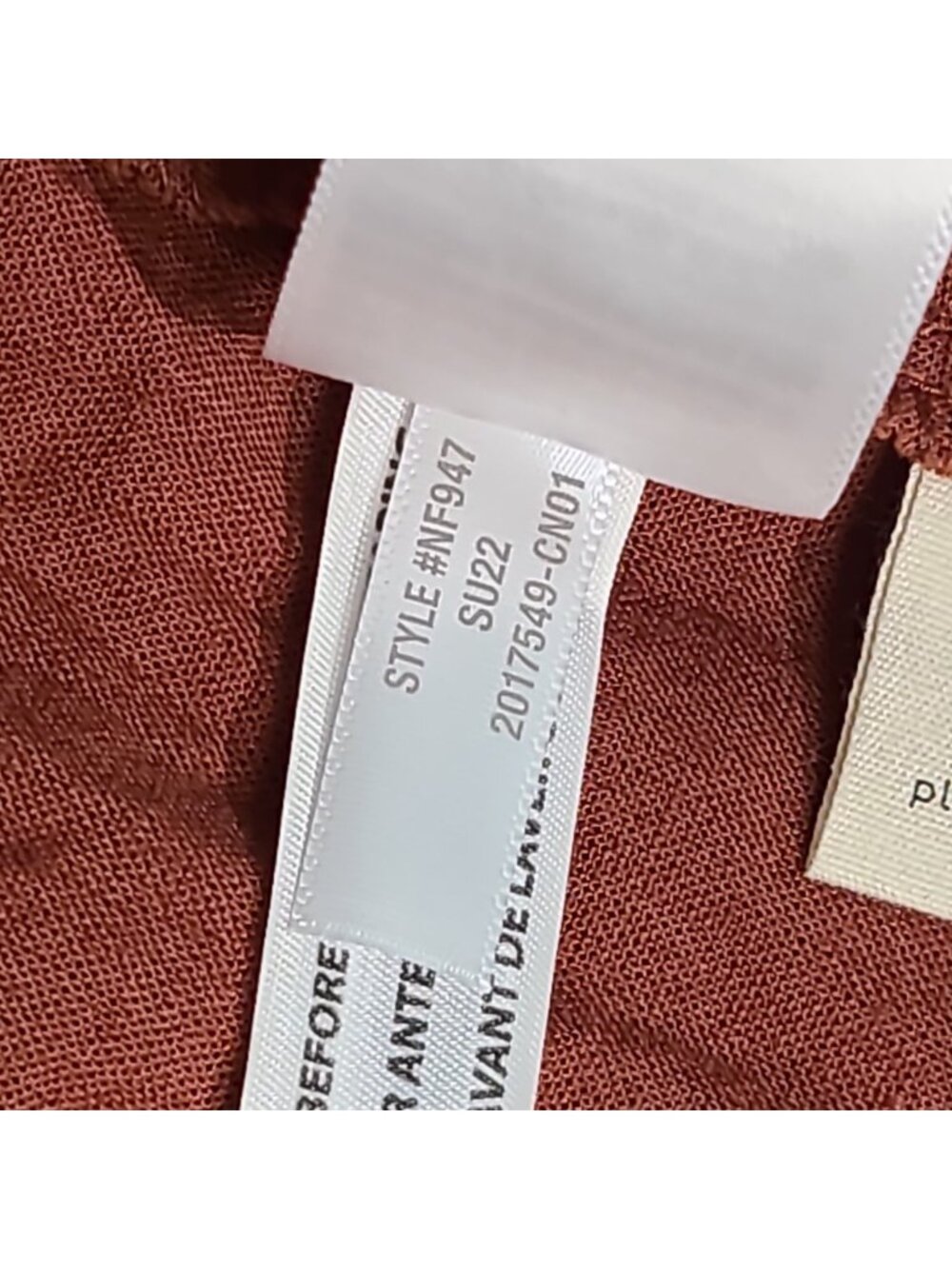 Madewell Linen-Blend Side-Button Midi Skirt Size XL Brown EUC - Picture 6 of 6